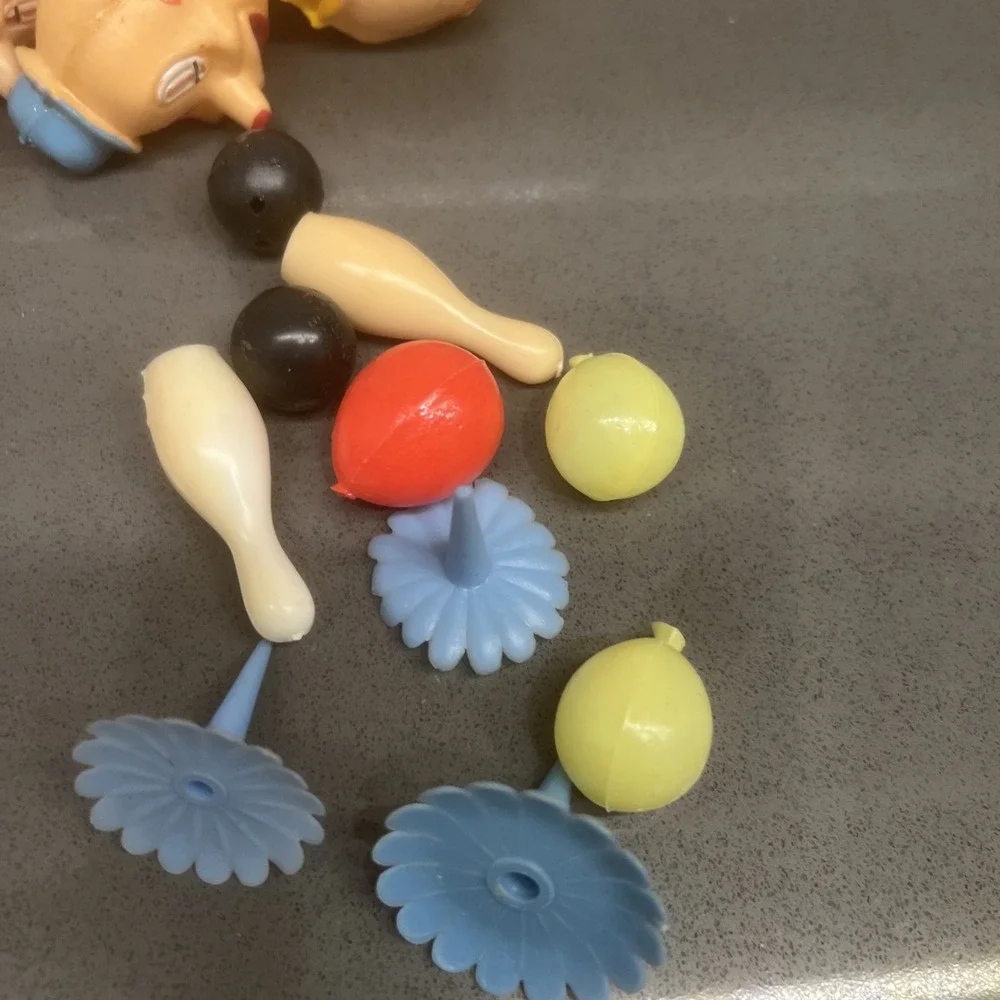 Vintage Clown Heads Shoes & Hands Cupcake Cake Toppers Birthday Decoration